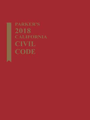 cover image of Parker's California Civil Code